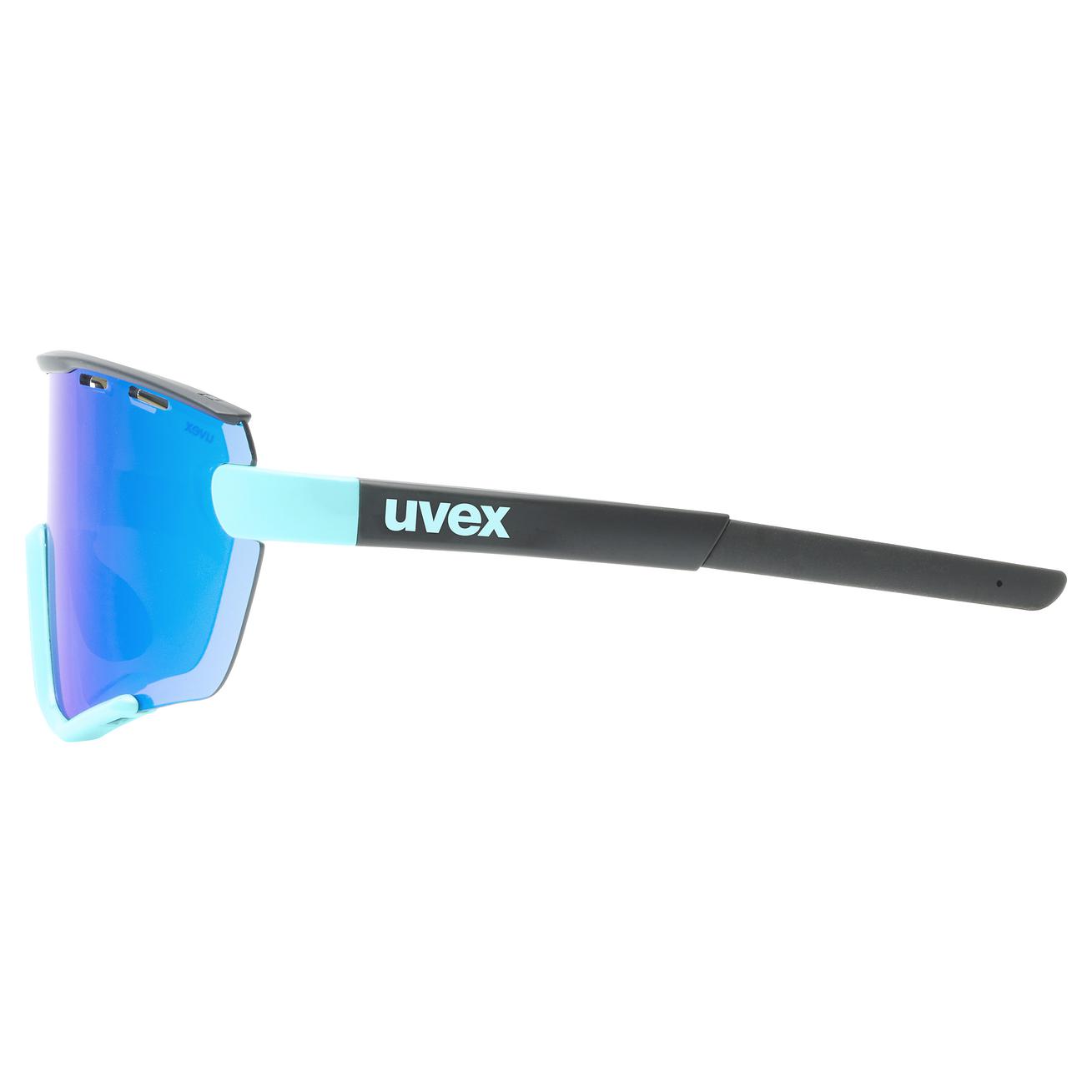 UVEX Sportstyle 236 Set Aqua Black Mat / Mirror Blue Cat. 3 + Cat. 0 (s533004