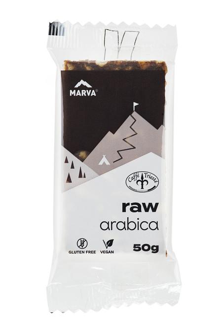 MARVA Surová tyčinka s kávovou chuťou RAW ARABICA 50g